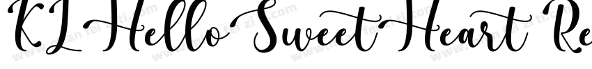 KLHelloSweetHeart Regular字体转换